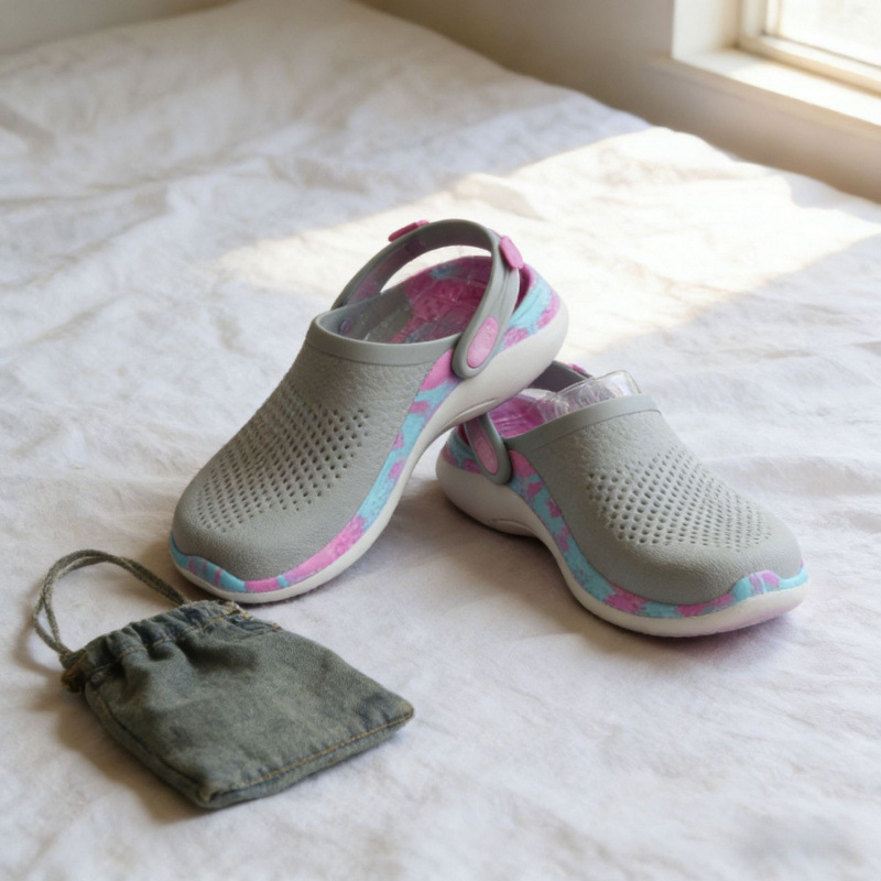 Popular Color-Blocked Croos Second-Generation Crocs-Style Clogs for Men and Women, Literide Beach Light Sports Slippers