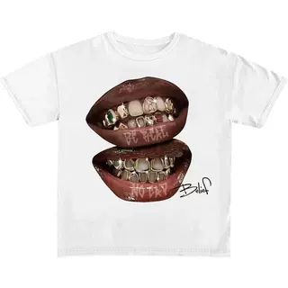 欧码跨境棉Men's Lips Print Graphic Tees Y2k T Shirts Summer