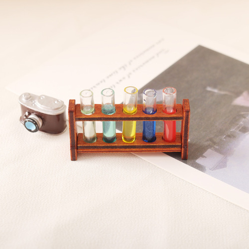 Miniature food toy color test tube 1:12 minutes ob11 dollhouse life scene bjd accessories dollhouse diy