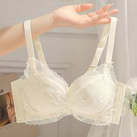 内衣女士小胸聚拢显大调整型无钢圈收副乳防下垂薄款文胸罩秋冬季
