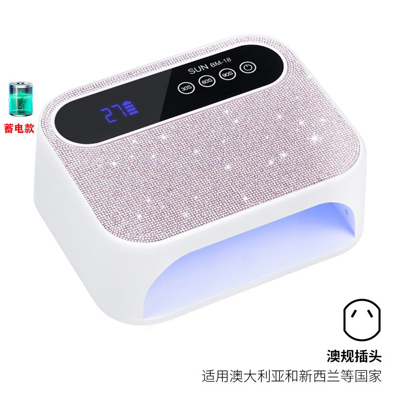 Lámpara de uñas transfronteriza con incrustaciones de diamantes Lámpara de fototerapia de alta potencia de 168W de Europa y América