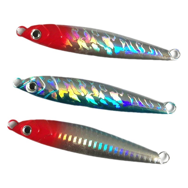 Wanya nueva orilla lanzando pequeña placa de hierro cebo falso lentejuelas Luya cebo de metal Placa de hierro cebo de plomo 60g Placa de hierro japonés