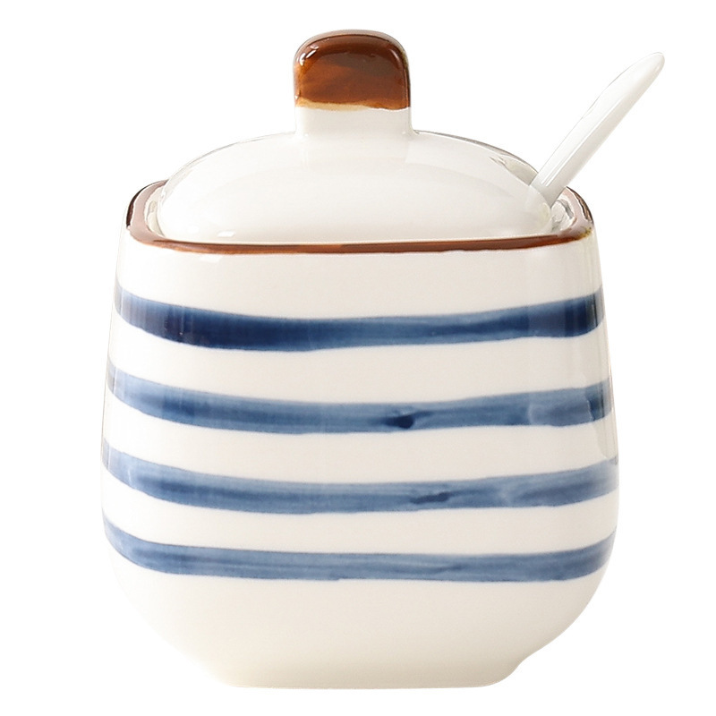 缶陶磁器唐辛子油箱油瓶日本式蓋付き家庭用調味料キッチン調味料缶調味料箱塩缶鶏精|undefined