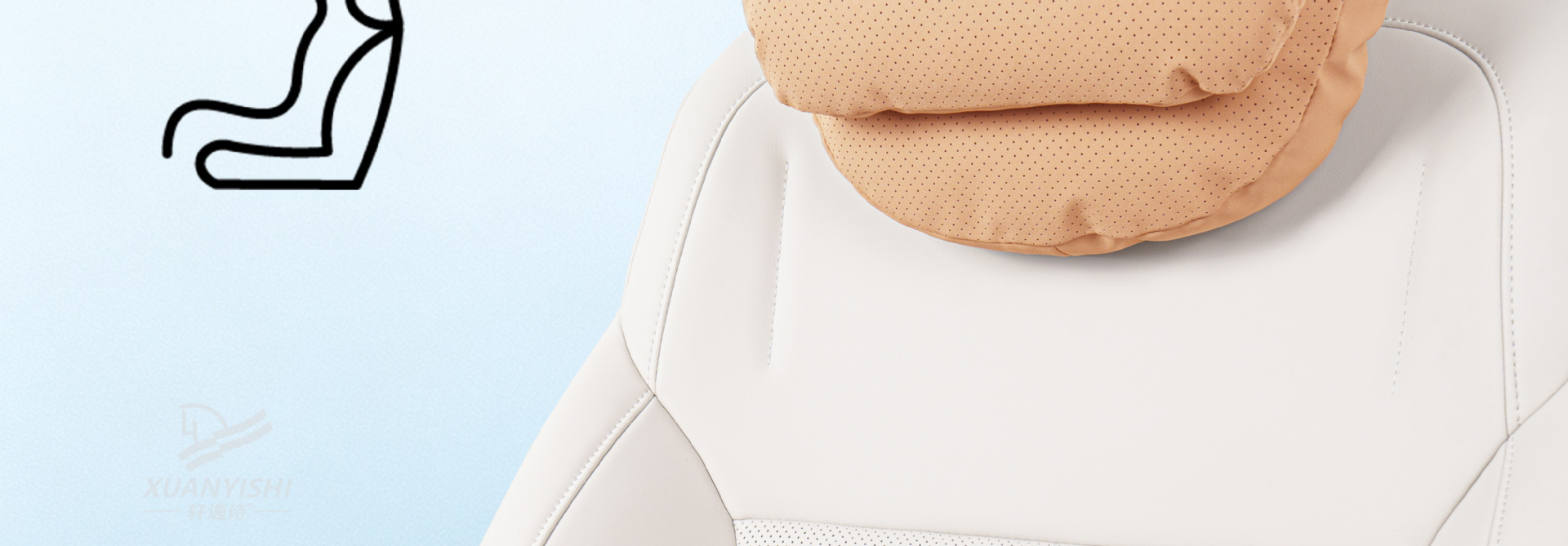 Cross-border best-selling car headrest, breathable suede neck pillow, car lumbar support, comfortable cushion