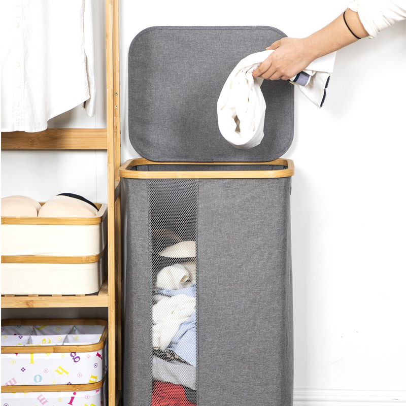 Cesta de ropa sucia de dormitorio japonés de baño canasta de ropa sucia plegable canasta de almacenamiento de ropa sucia juguetes tela de almacenamiento de bocadillos