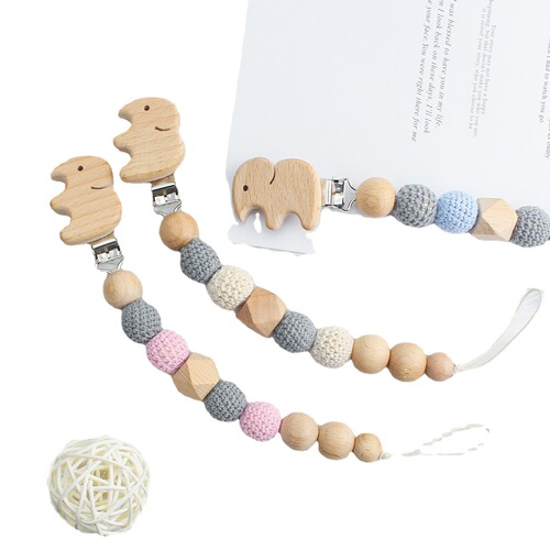 Teething Baby Anti-eating Bracelet Baby Silicone Toy Pacifier Chain Children's Teething Animal Elephant Teeth Glue Chain