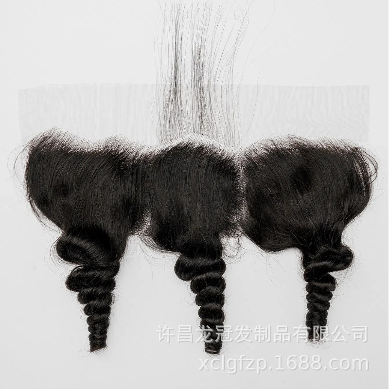 Loose Curly Wave 13x4 Lace Frontal Closure 透明网 13x4发块