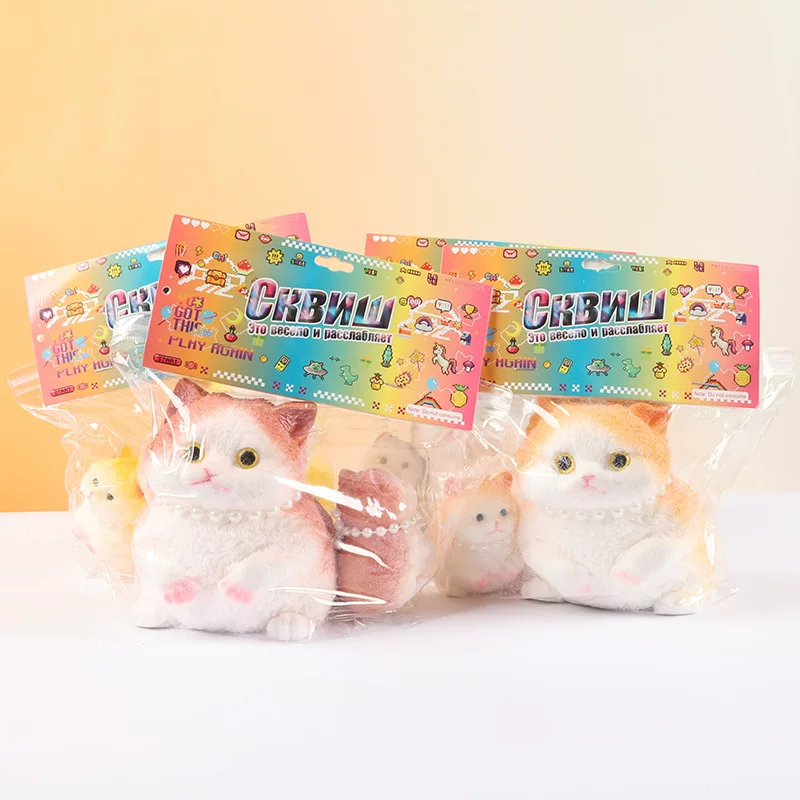 Слизь, игрушка, модель животного, кукла, DIY, котёнок, кот, антистресс