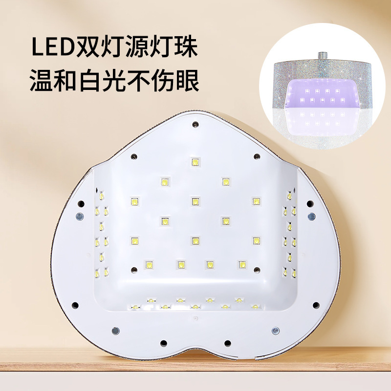 Neue diamantbeschichtete Maniküre-Lichtherapiemaschine mit kabellosem Laden und Aufbewahrung tragbare Maniküre-Lichtherapiemaschine Backofen-Lampe Trockner