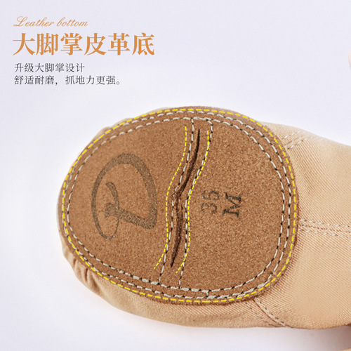 Children's dance shoes, soft-soled dance shoes, dance shoes, cat claw shoes, lace-free elastic fabric, professional square dance shoes wholesale