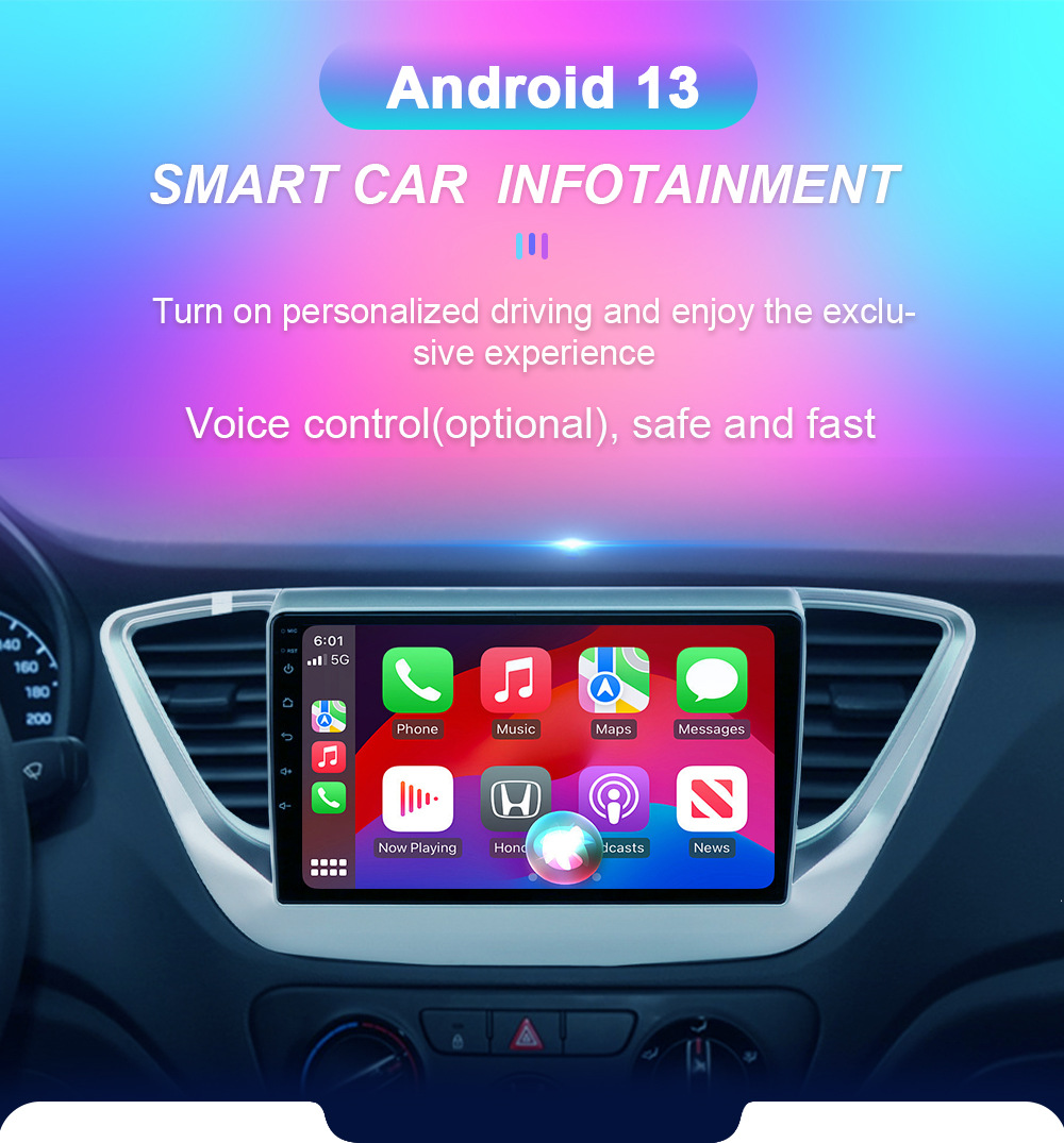 9 inch is suitable for modern 16-20 Solaris 2 Verna Android navigation car GPS all-in-one machine