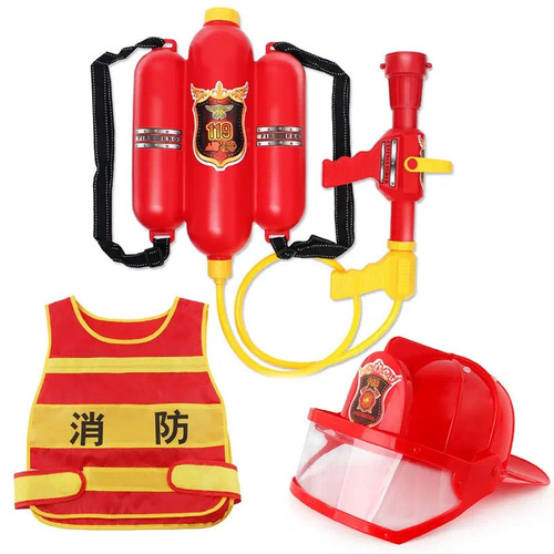 Fire water gun toy, pull-out inflatable water gun fire extinguisher, summer water toy for beach children