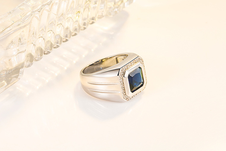 Fashion Geometric Copper Rings Inlay Zircon Copper Rings 1 Piece