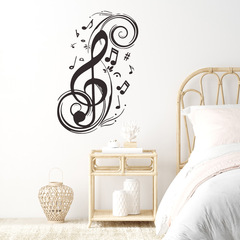 尚易SPZ-S0518創意卡通音符客廳PVC牆貼自粘臥室背景裝飾跨境牆貼