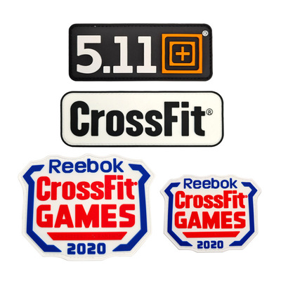 CrossFit户外运动士气徽章 3D PVC魔术贴橡胶臂章游戏战术背包贴