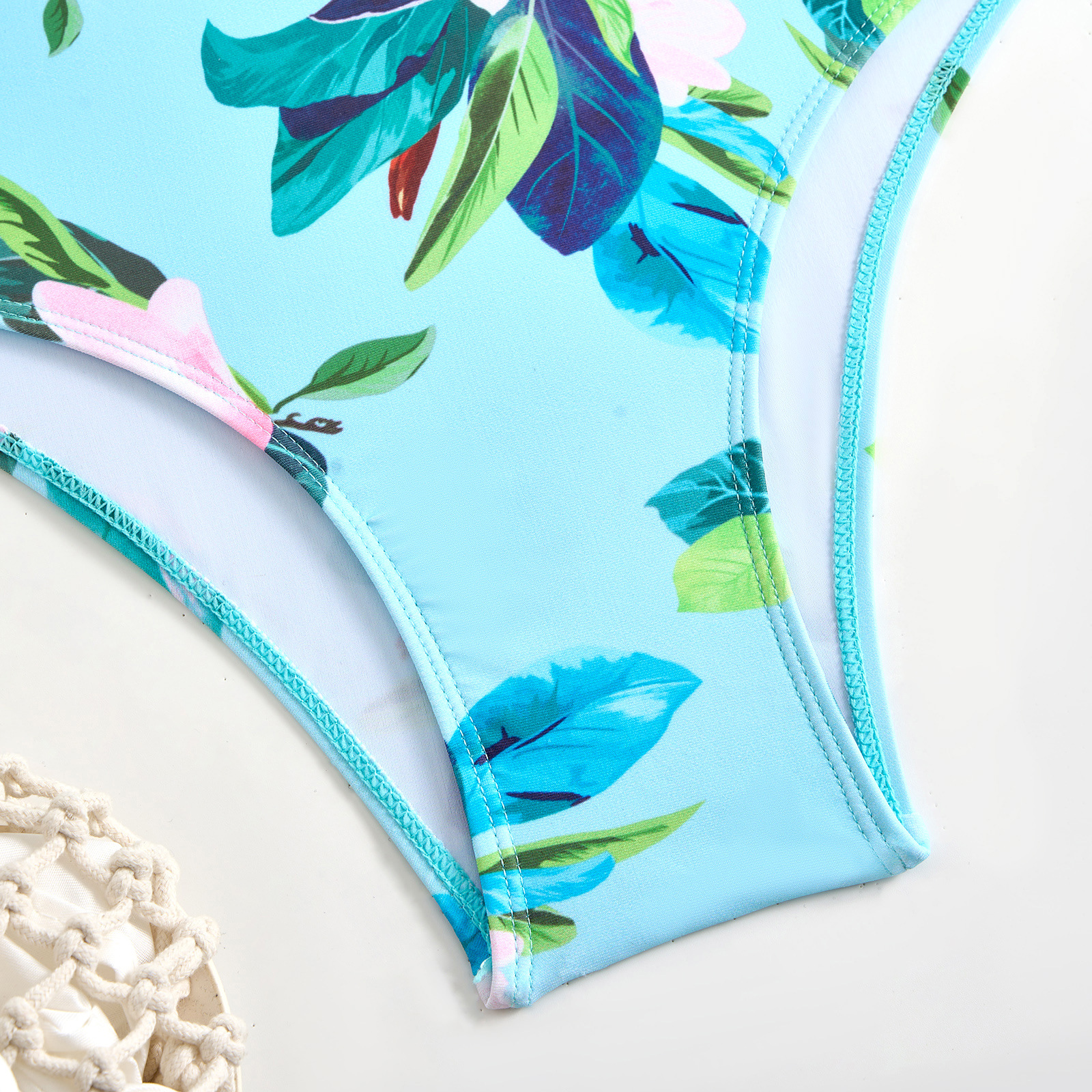 Costume da bagno intero sexy da donna con gonna in rete, set a due pezzi_voghion.com