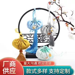 随身香囊空袋流苏香袋挂脖香包车载荷包织标十字绣挂件开运成品