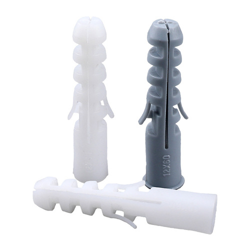 Expansion pipe PE fish-type expansion bolt screw rubber plug plastic expansion plug expansion nail without cap with 6 8 10 12 14mm