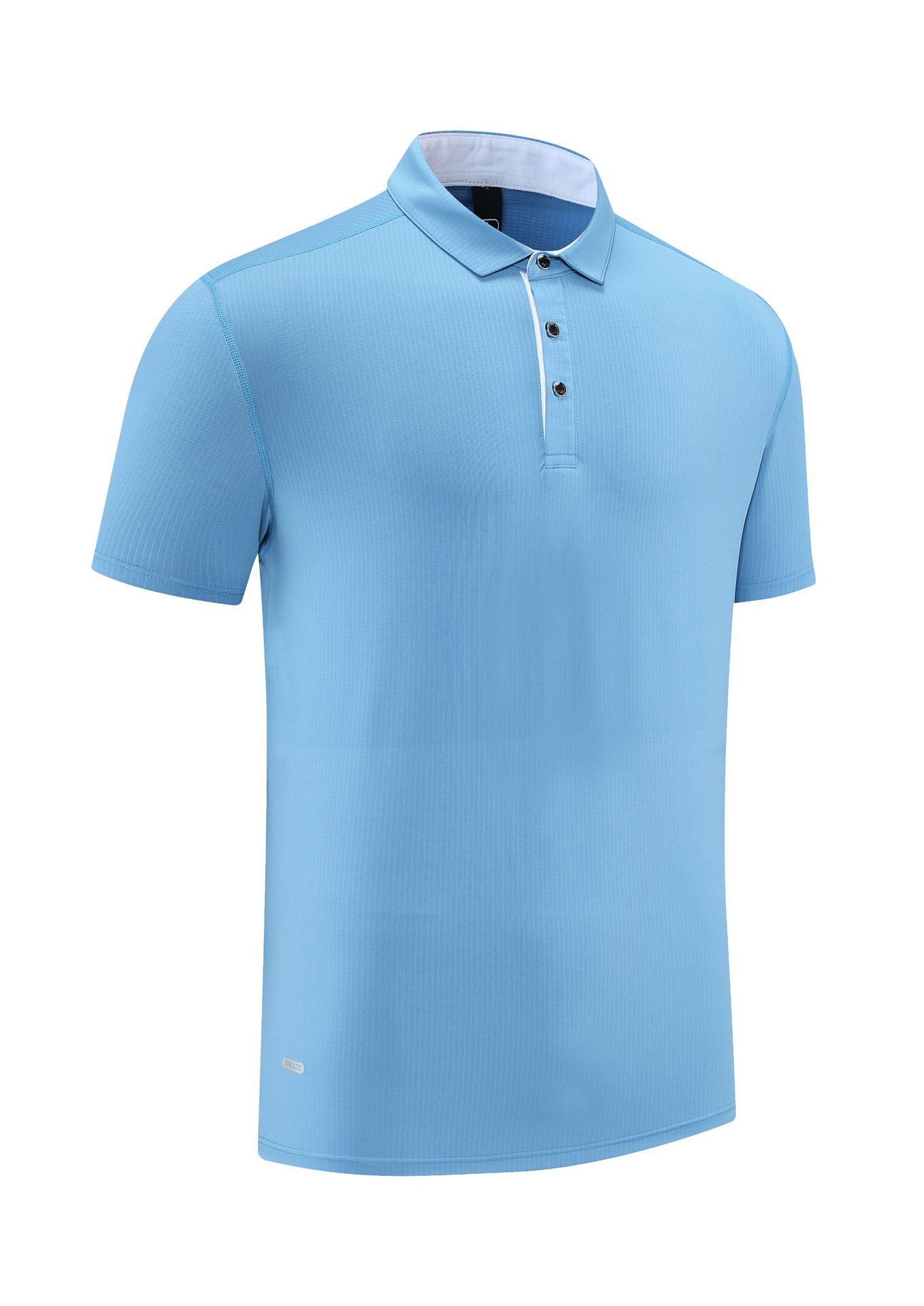 Nueva versión ligera de color sólido de secado rápido deportes de manga corta de verano de cuatro agujas de seis líneas de solapa de textura absorbente de sudor Polo de golf