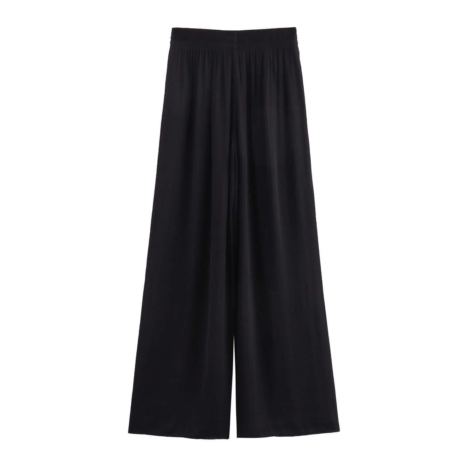 Women's 2024 Summer New Style Elastic Waist Fashion Wide Leg Pants_voghion.com