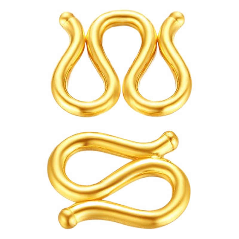 Cobre plateado 24K oro DIY pulsera joyería s hebilla accesorios hechos a mano collar de cuentas W hebilla arena oro accesorios al por mayor