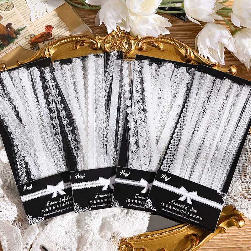 Винтажные Кружевные Полые наклейки в стиле ins ручной счет кружевная Базовая бумага декоративный материал DIY граница коллаж фоновая бумага