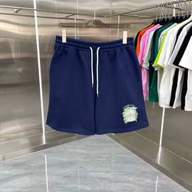 时尚欧货 CASA短裤 星空城堡字母印花图案男女同款五分棉裤 跨境
