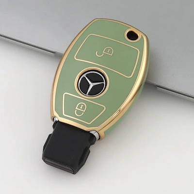 E300L Car Tpu Key Case — Car key bag - green-2-keys