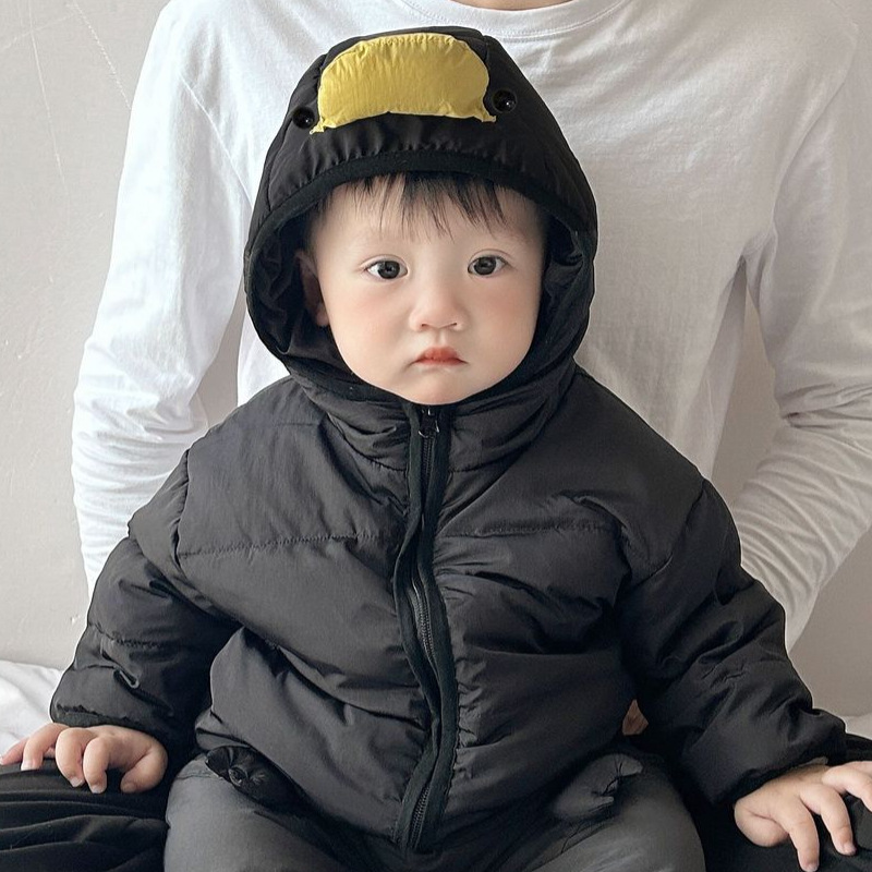 Ropa de niños coreana moda cool chaqueta de invierno para niños nuevo guapo bebé chaqueta con chaqueta con capuzas cálidas image 8