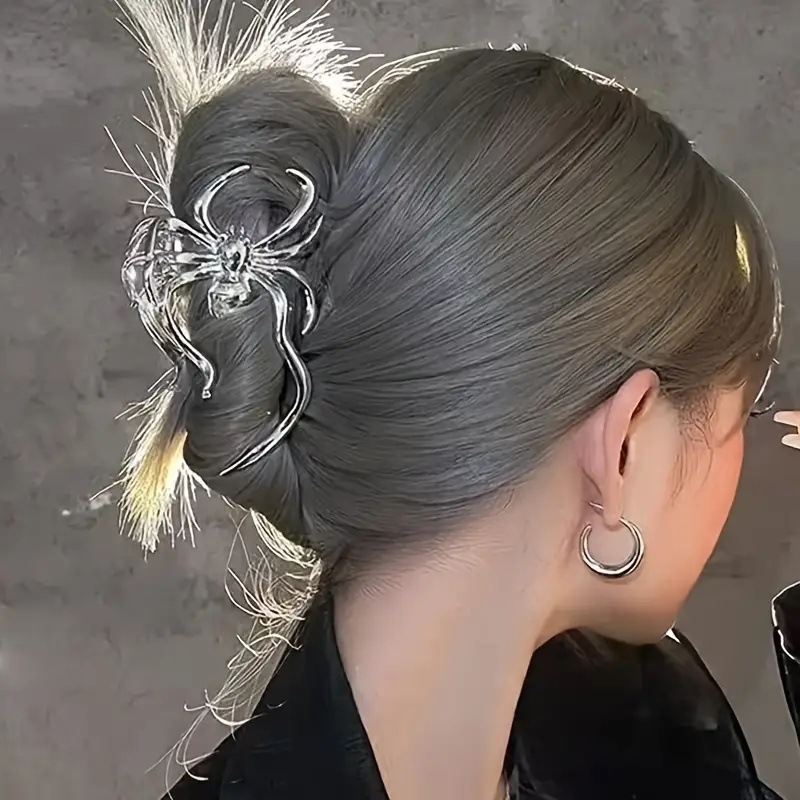 Party, Festival, Street Occasion Halloween Hip-Hop Retro Funny Women's Spider Metal Plating Hair Claws