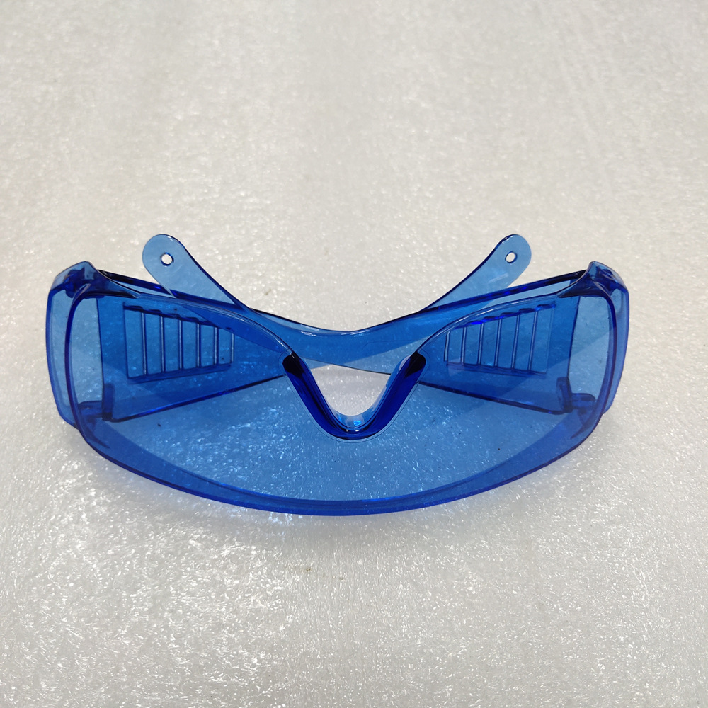 厂家 蓝色无框防护眼镜590-690nm激光防护眼镜红光防护镜