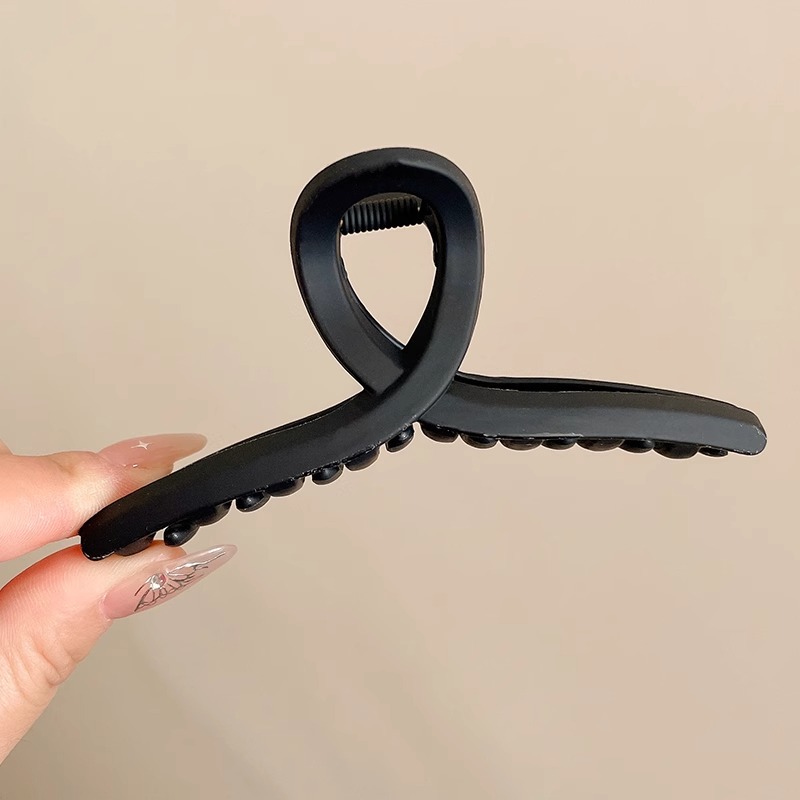 Extra-grande 15cm cabello más tiburón clip temperamento esmerilado agarrar clip de cabello de cabeza detrás de la tarjeta de cabello de cabello