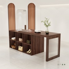 服装店中岛柜伸缩流水台储物柜装饰柜摆件展台陈列流水台带玻璃