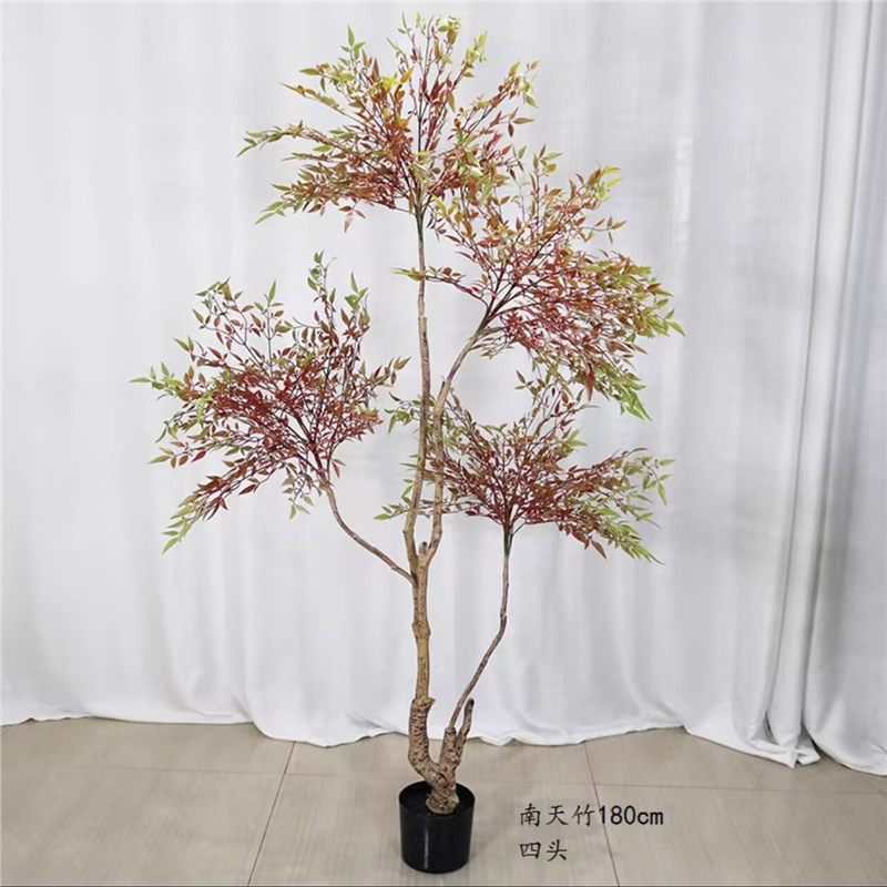 模擬緑の植物北欧スタイルの緑の植物南天竹鉢植え屋内窓床景観装飾緑の植物|undefined