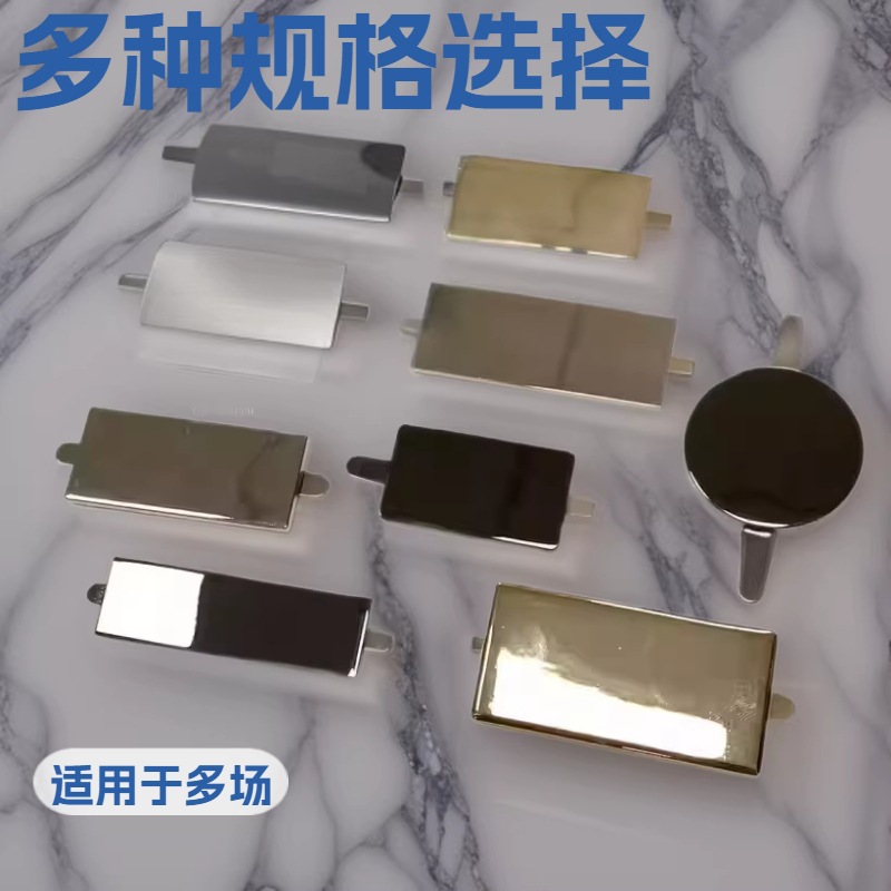 Luggage Die-Cast Hardware Accessories, Nameplate, Alloy Trademark, Plug-In Blank Label, Laserable Logo