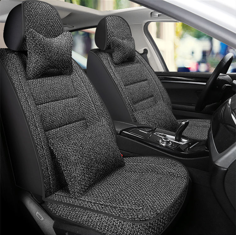 L5U [Four Seasons General Motors] Car Cushion Full Encircled Seat Cover Hemp Breathable Fabric Five Linen Special Seat