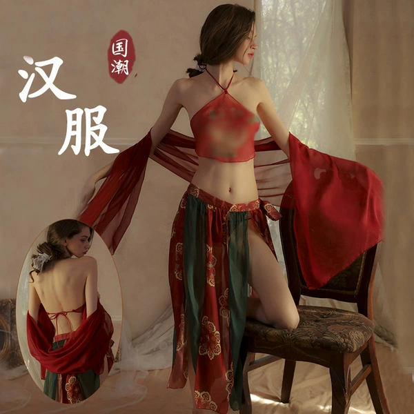 【1113】shawl + bellyband + short skirt + T pants