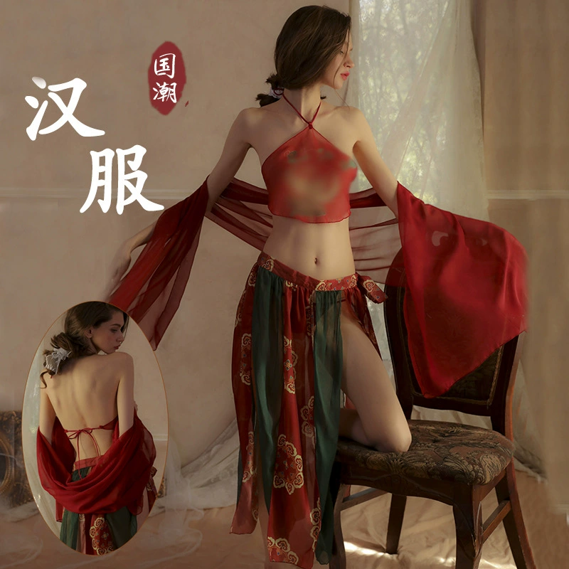 Sexy lingerie set, Hanfu‑style costume and pajama variants, one size, multi‑piece