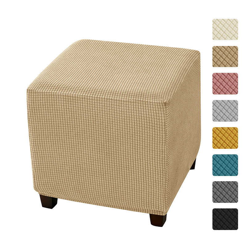 Grenzüberschreitender Fußtritthocker-Bezug Amazon elastischer Veloursleder quadratischer Fußhocker-Bezug Schutzbezug Abdeckung Pedal Cover - 8