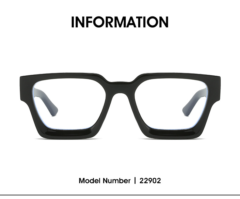 Simple Style Color Block Pc Square Full Frame Optical Glasses display picture 2