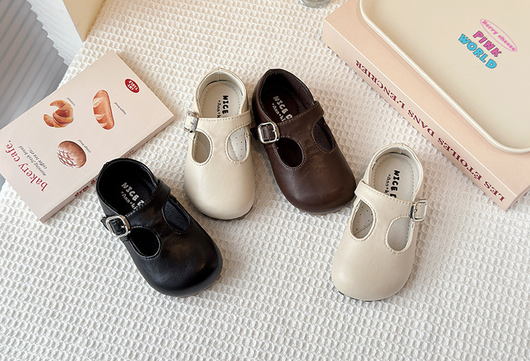 Chaussures mary jane en cuir élégantes pour filles printemps_voghion.com