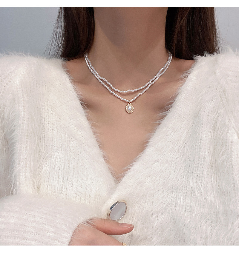 Luxuriös Geometrisch Legierung Perlen Künstliche Perlen Frau Halskette display picture 2