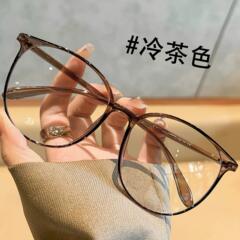 7216 新しい特大フレーム軽量コールドティーピクセルメガネ近視は女性用の韓国版のスリムアイフレームを装備可能男性用