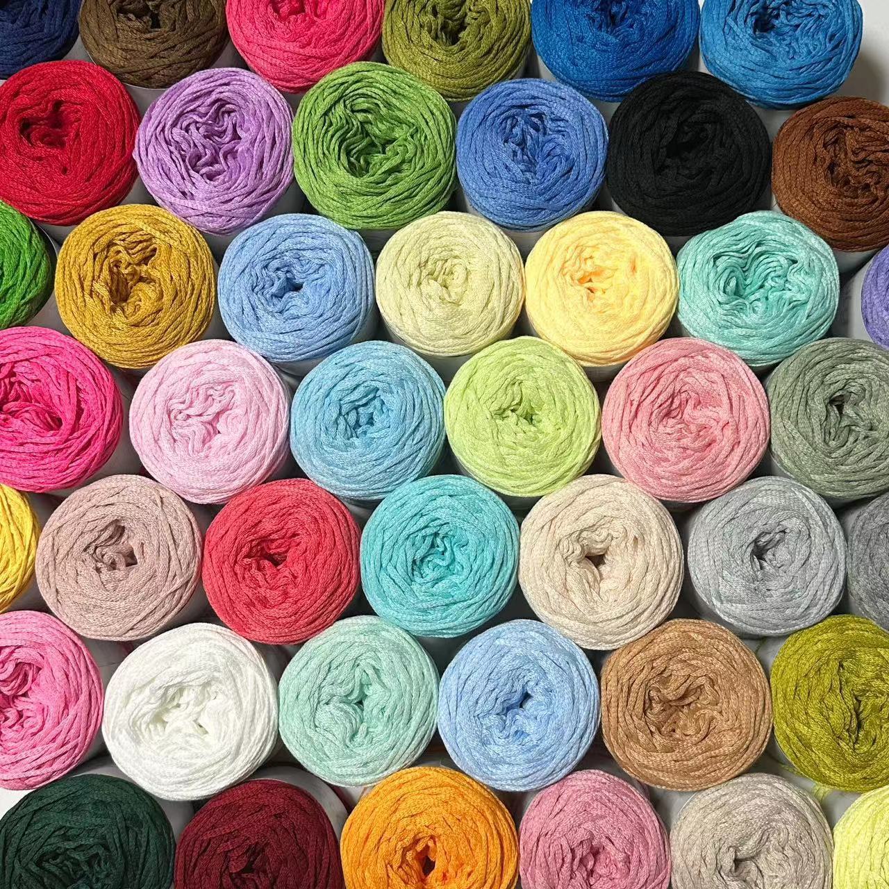 3mm Hollow Cotton Thread Hemp Thread Round Strand Yarn Korean Hand-knitted Crochet diy Material Cotton Rope Manufacturer Wholesale