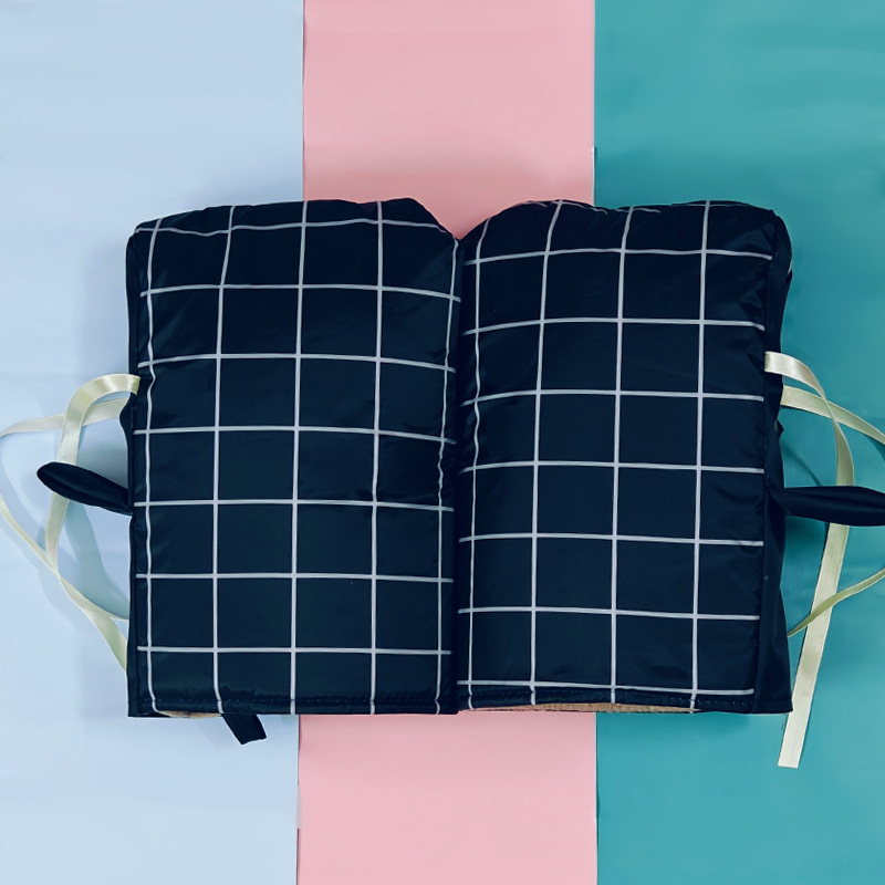 블랙 라인 그리드 [가을과 겨울 플러시 웜]]