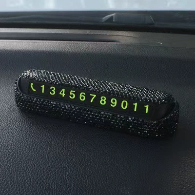 Car accessories advertising parking: Nömrəli dayanma kartı - black-parking-sign