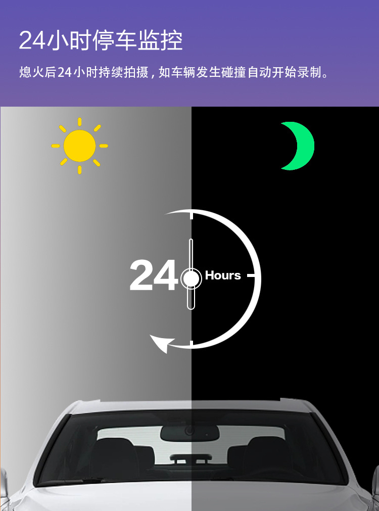 U-shaped universal king driving recorder HD night vision 24 small parking monitoring WIFI hidden recorder wholesale