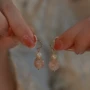 小众新款浪漫樱花耳环