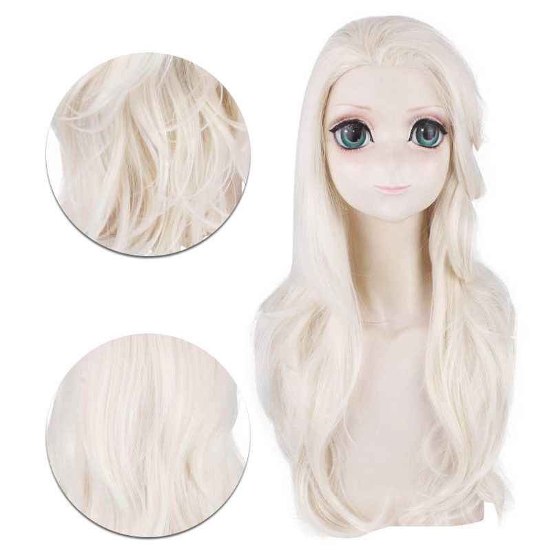 Cross-border wig Frozen2 Aisha wig Frozen 2 Elsa cos shawl style long hair