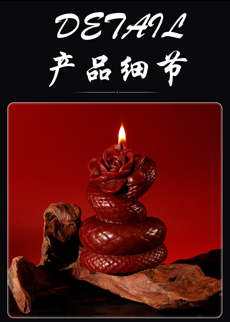 Low-Temperature Massage Candle with Nipple Clamps for Couples, Soy Wax, Red — detail image 23